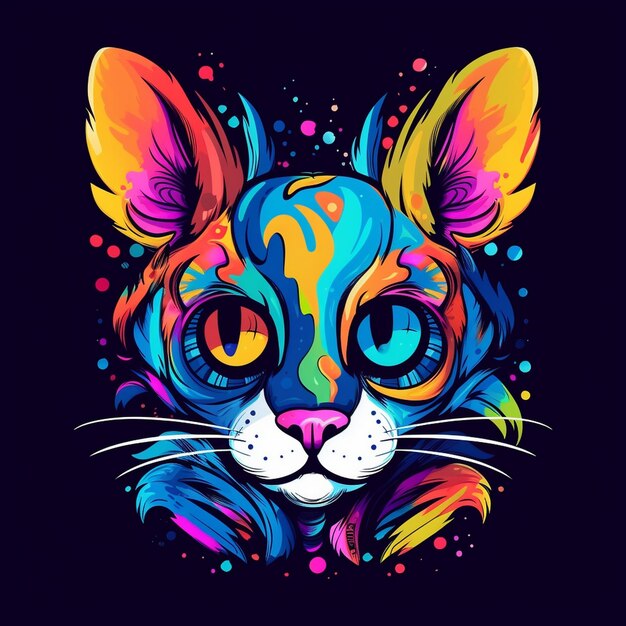 colorful cat art