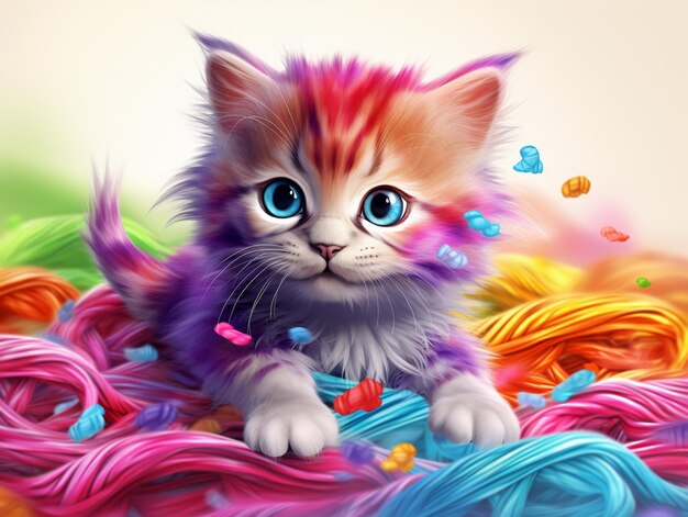 colorful cat art