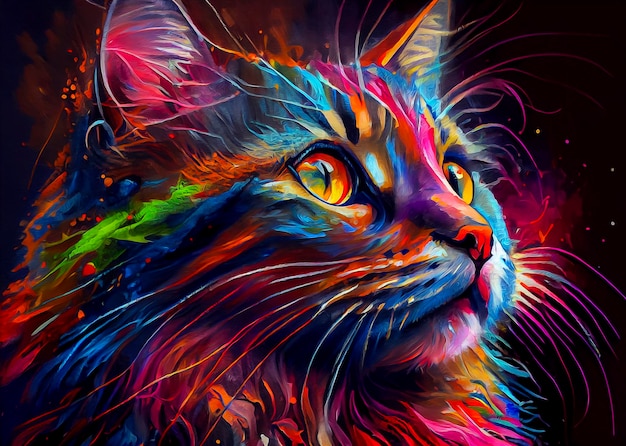 Colorful Cat illustration