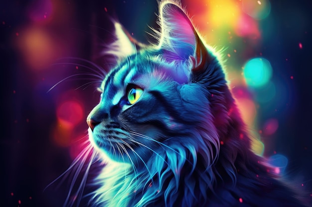 colorful cat