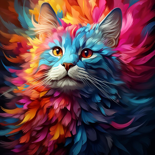 Colorful cat