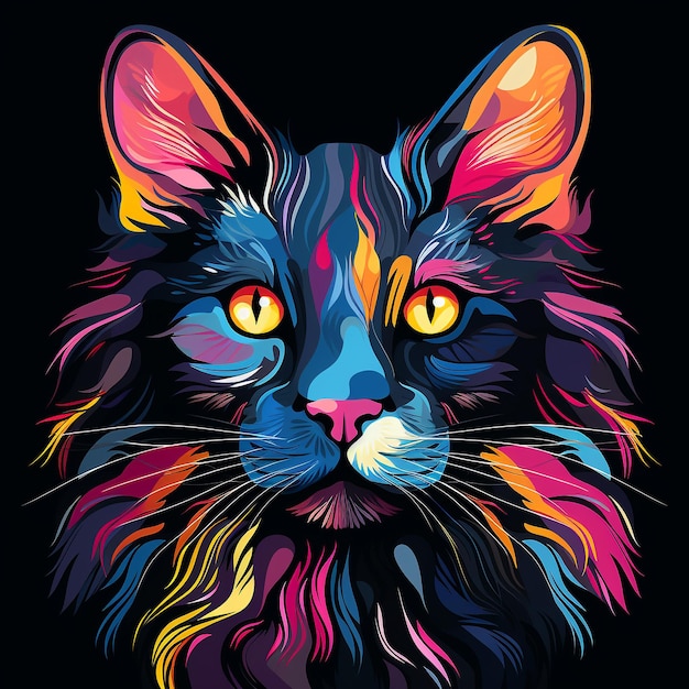 Colorful cat