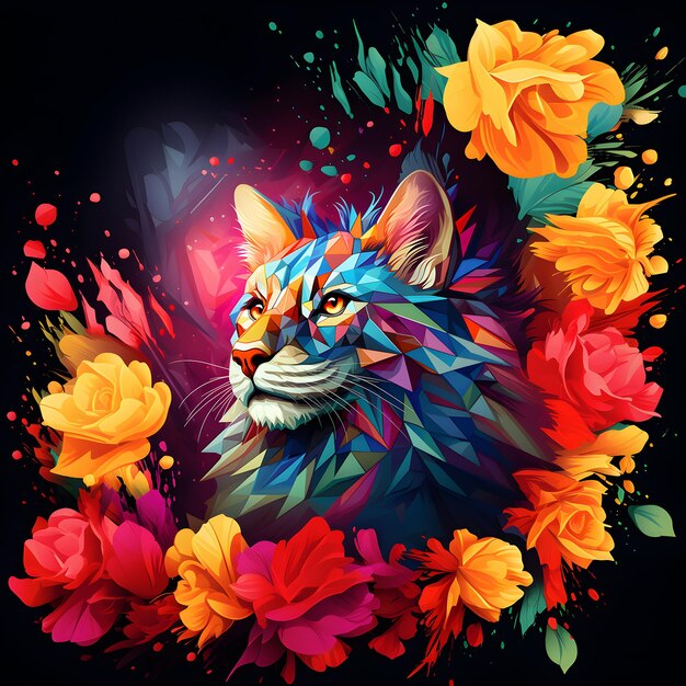 Colorful cat