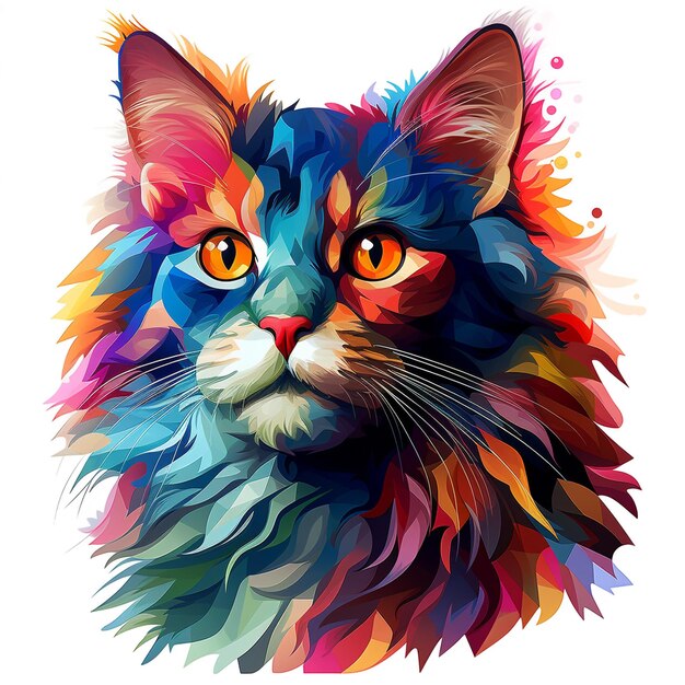 Colorful cat