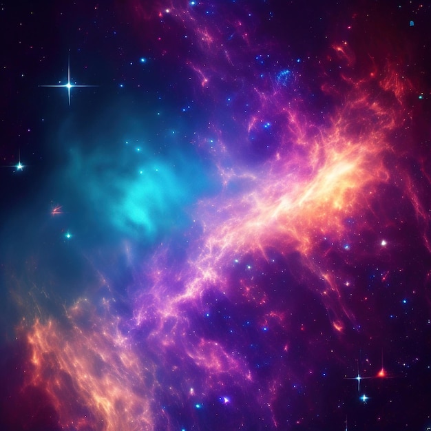 a colorful celestial themed abstract wallpaper