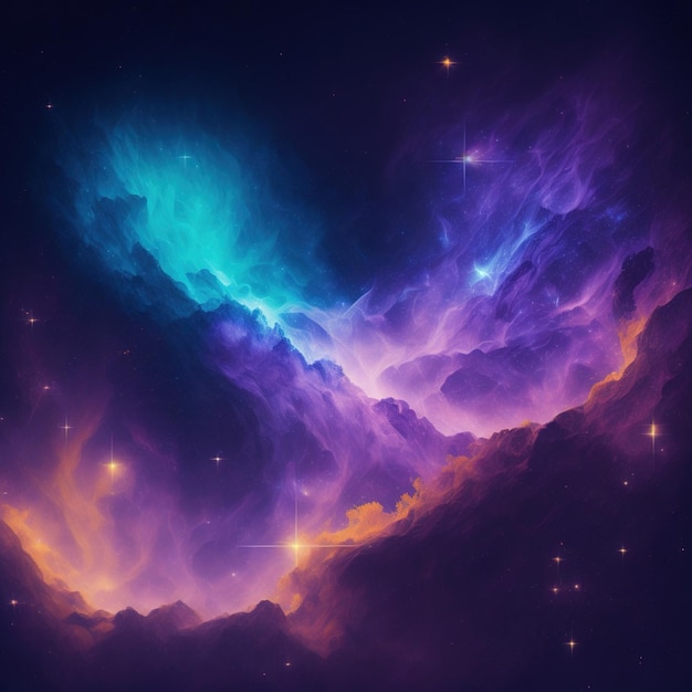 a colorful celestial themed abstract wallpaper