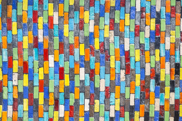 Photo colorful ceramic decorative wall tile texture and background