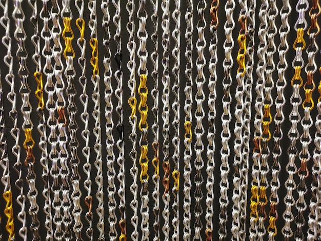 Photo colorful chainlink curtain