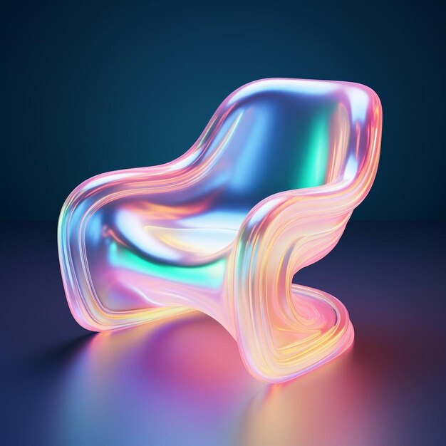 Photo a colorful chair sitting on top of a table