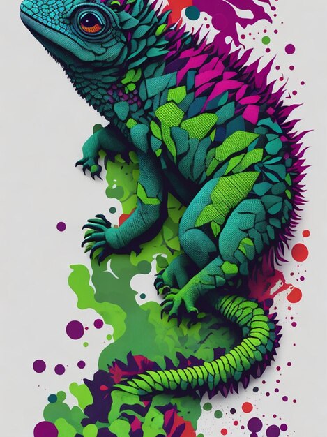 colorful chameleon