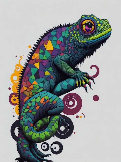 colorful chameleon