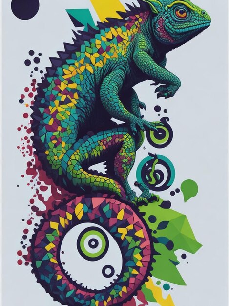 colorful chameleon