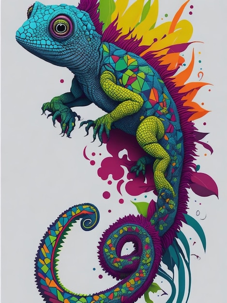 colorful chameleon