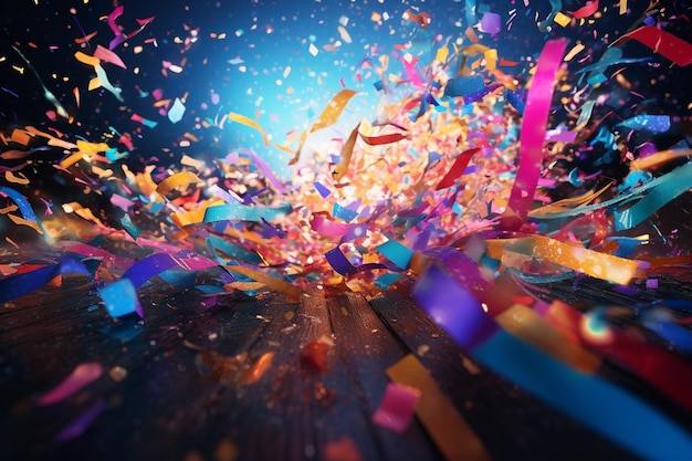 A colorful and chaotic explosion of confetti and s 00136 00