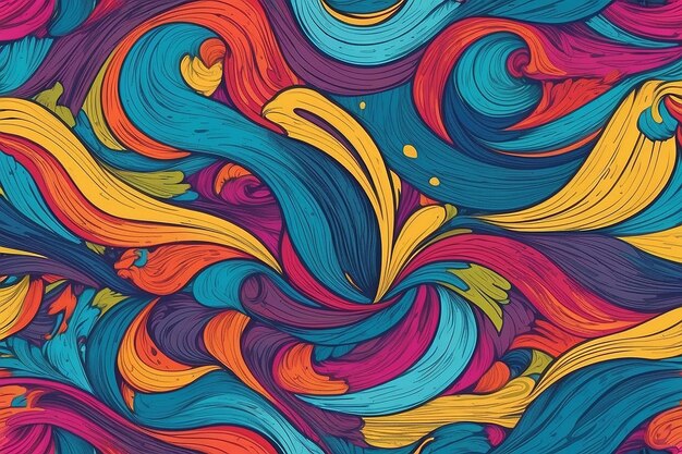 Colorful chaotic pattern for textile and design