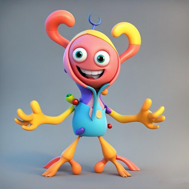 A colorful character with a big smile and a big smile.