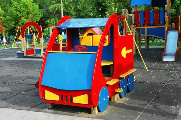 Colorful children playground in park