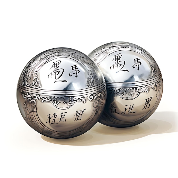 Colorful Chinese Baoding Balls Relaxation Toy Shiny Silver Metal Smal Creative Traditonal Objects