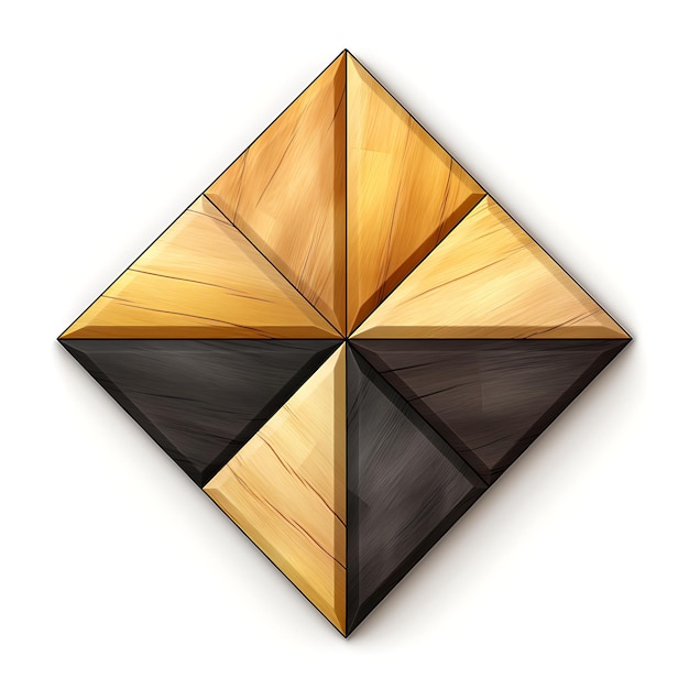 Colorful Chinese Tangram Puzzle Game Black and Tan Wood Geometric Sha Creative Traditonal Objects