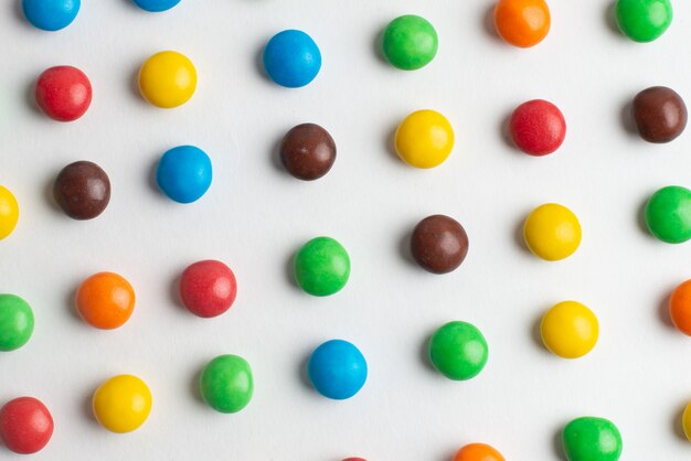 Colorful chocolate candies background
