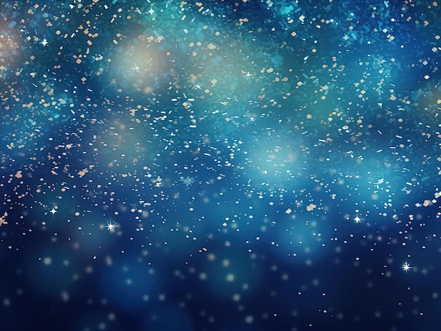 Photo a colorful christmas background with blue sparkles in the style of dark skyblue and dark indigo