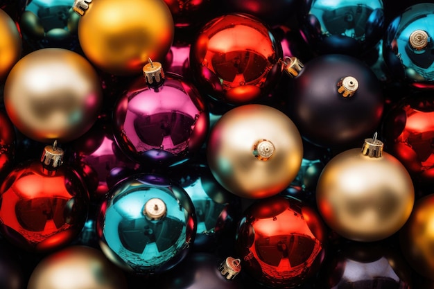 Colorful Christmas balls background