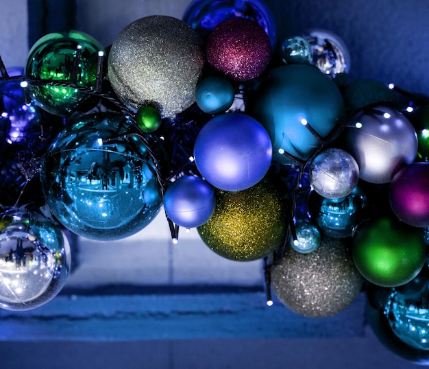 Colorful christmas balls