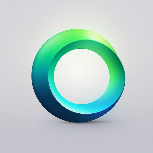 a colorful circle with a green and blue border.