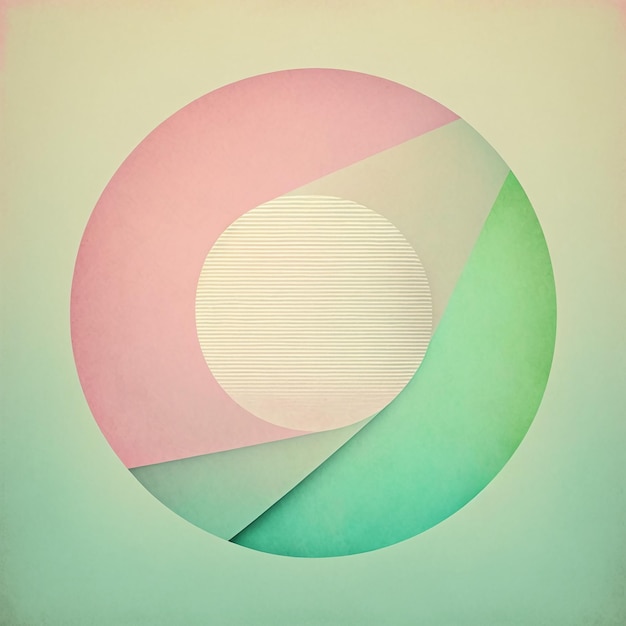 A colorful circle with a green circle in the middle.