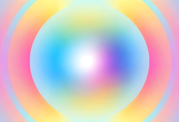 Photo a colorful circle with a rainbow pattern on it