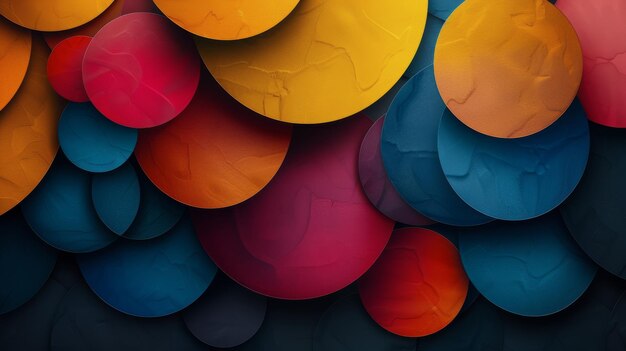 Photo colorful circles background