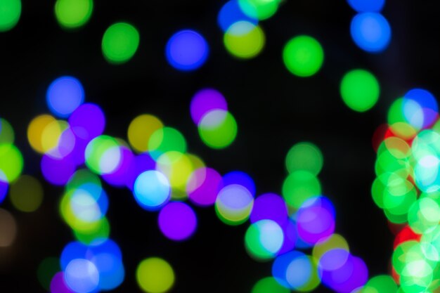 Colorful circles of light abstract bokeh background