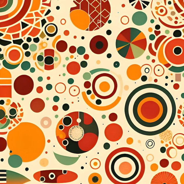 Colorful circles pattern