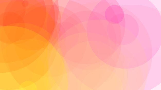 Colorful circles on a pink background