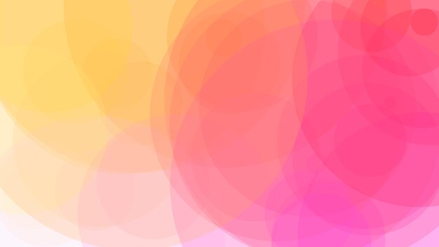 Colorful circles on a pink background.