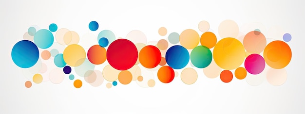 Photo colorful circles on white background