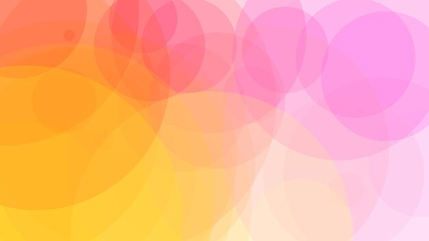 Colorful circles on a yellow background