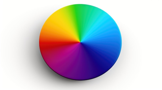 Цветный круглый объект с белым фоном
