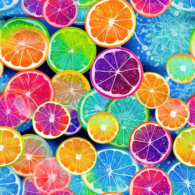 Photo colorful citrus slices