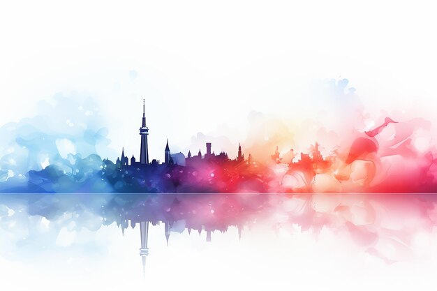 colorful city abstract wallpaper