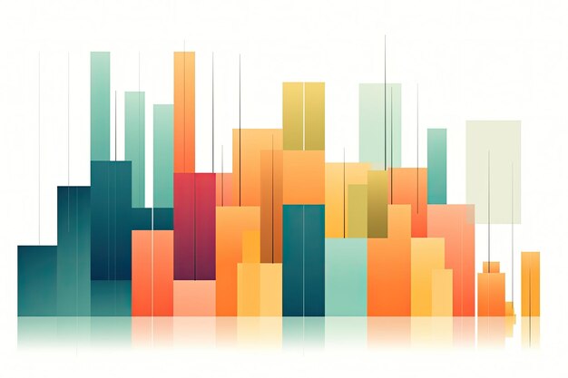 a colorful city skyline