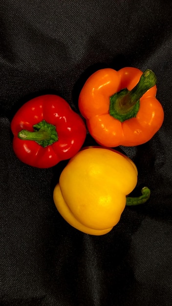 Colorful close up of bell peppers