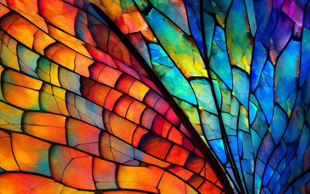 Colorful CloseUp of Butterfly Wing Vibrant Beauty and Delicate Details Generative AI