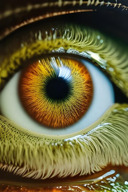 Colorful Closeup View of the Eye