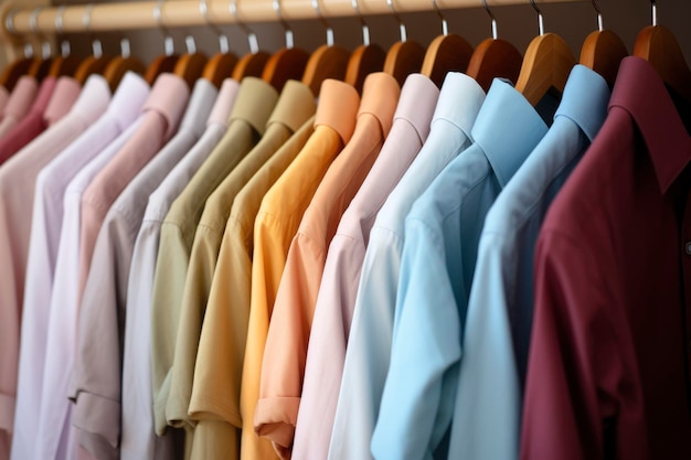 Colorful clothing display