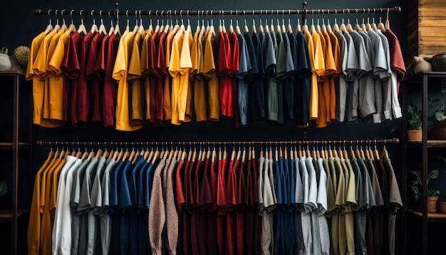 Colorful clothing display