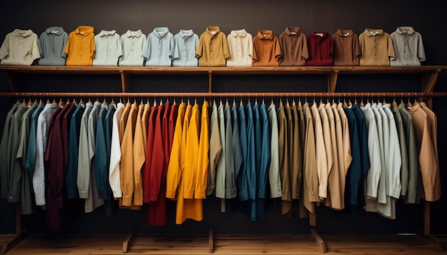 Colorful clothing display