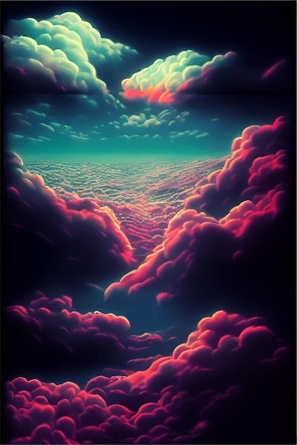 Colorful cloud illustration