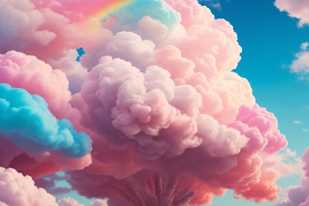 Photo colorful clouds background dreamy cloud background fantasy clouds background ai generative