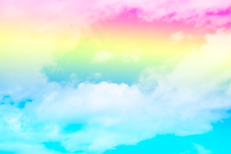 Photo カラフルな雲と空